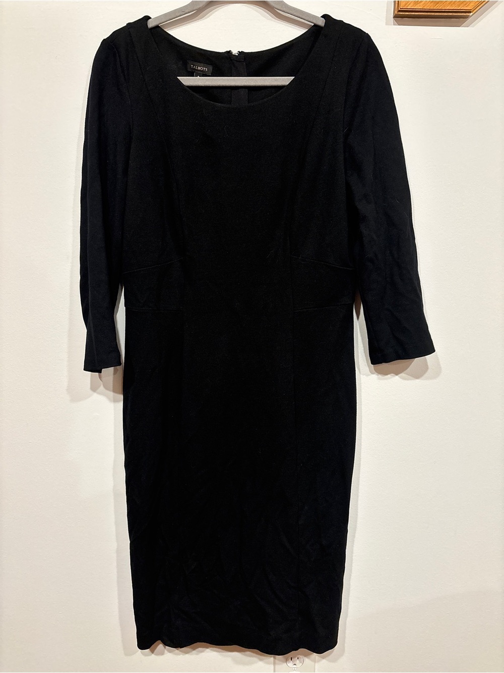 Talbots Midi Black Sheath Dress - Women’s Size 8